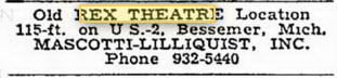 Bessemer Theater - NOV 26 1968 BLDG FOR SALE